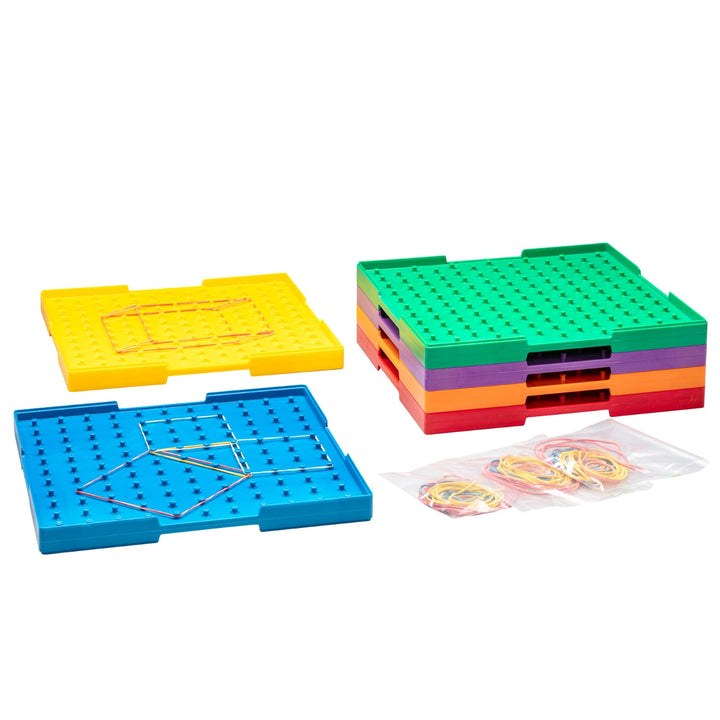WISSNER® aktiv lernen - 6 Geometrie Bretter doppelseitig 23 cm - RE-Plastic°