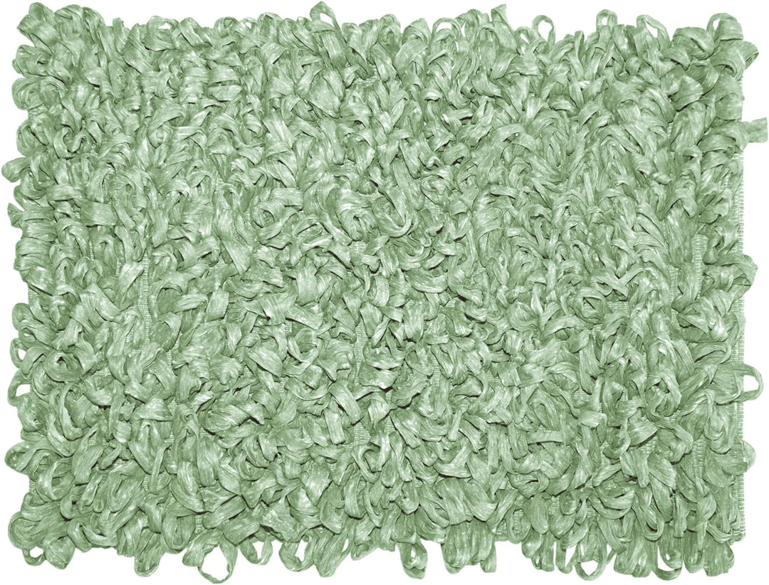 Lashuma Badezimmermatte flauschig Lindgrün, moderener Shaggy Teppich Grösse: 50x70 cm 50x70 cm Lindg