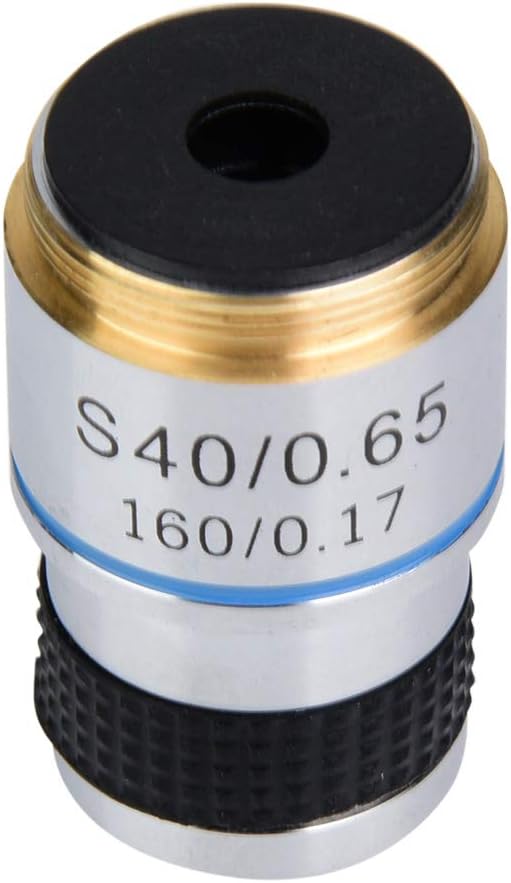 Biologisches Mikroskop, Fydun 40X Achromatische Objektiv Linse Biomikroskop 160/0.17 (Feder) Mikrosk