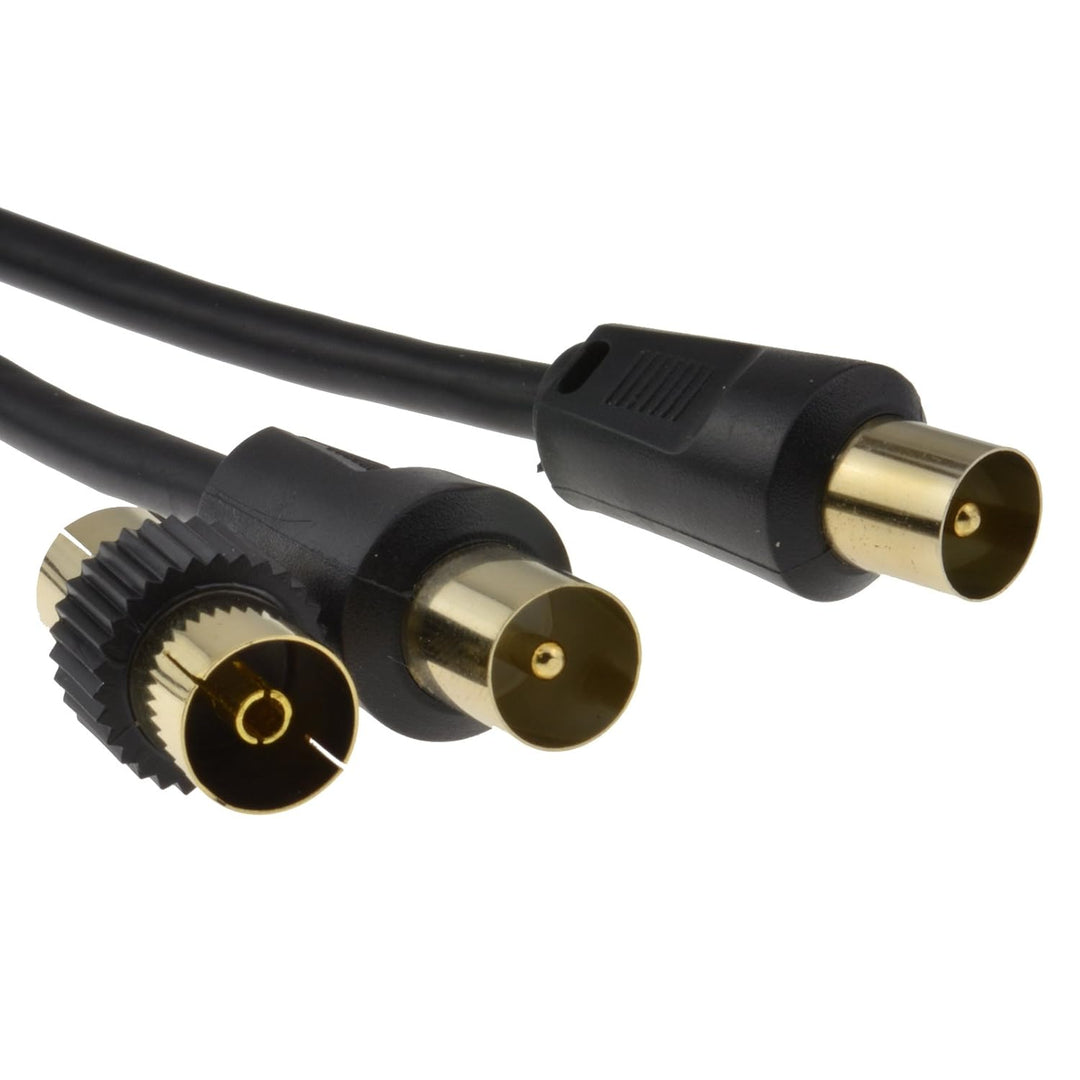 kenable RF TV Digitale Erdgebundene Stecker Zum Stecker Schwarz Antenne Anschlusskabel Kabel Mit Kup
