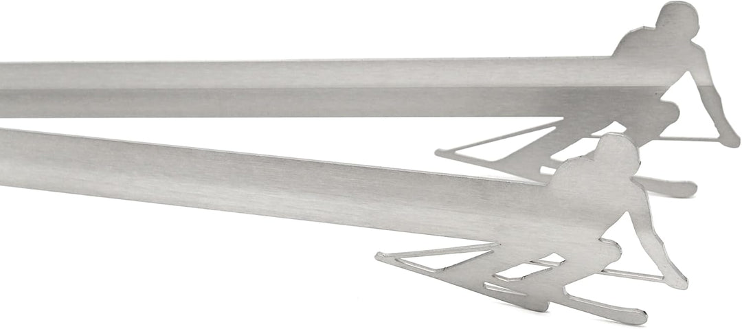 Grillzange Skifahren, spülmaschinengeeignet, Geschenkidee, Männergeschenk, Grillgeschenk, Vatertag,