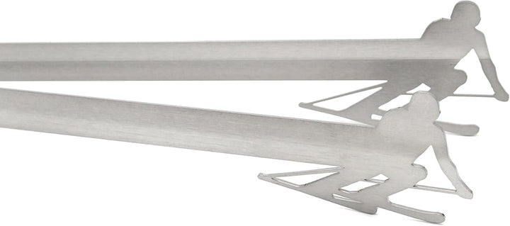 Grillzange Skifahren, spülmaschinengeeignet, Geschenkidee, Männergeschenk, Grillgeschenk, Vatertag,