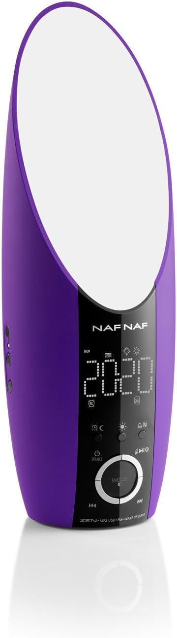 NAFNAF ZEN Sonnenaufgang Radio Wecker simuliert die aufgehende Sonne, lila Purple, Purple