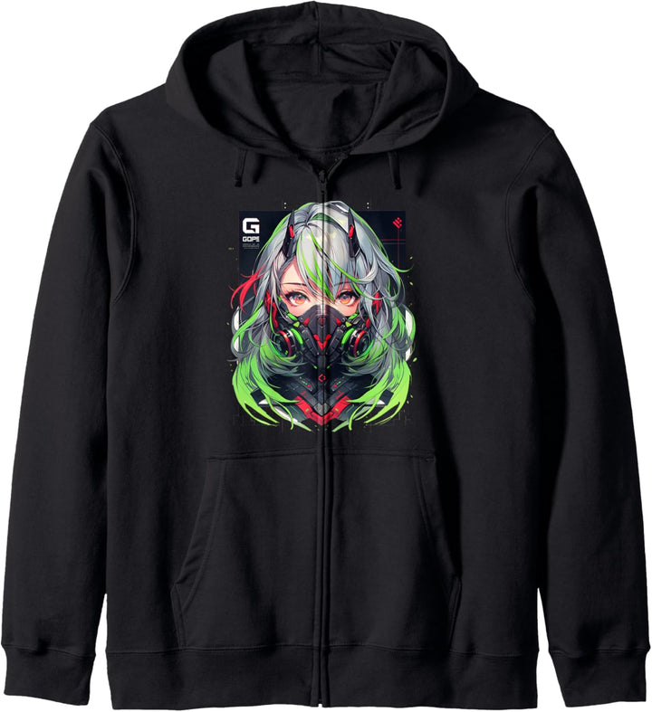 Manga Anime Ästhetische Cyberpunk Techwear Harajuku Kapuzenjacke