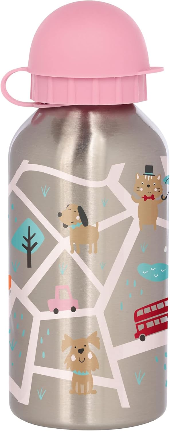 SIGIKID 25141 Edelstahl Trinkflasche Katz Green Kinderflasche Mädchen Accessoires empfohlen ab 3 Jah
