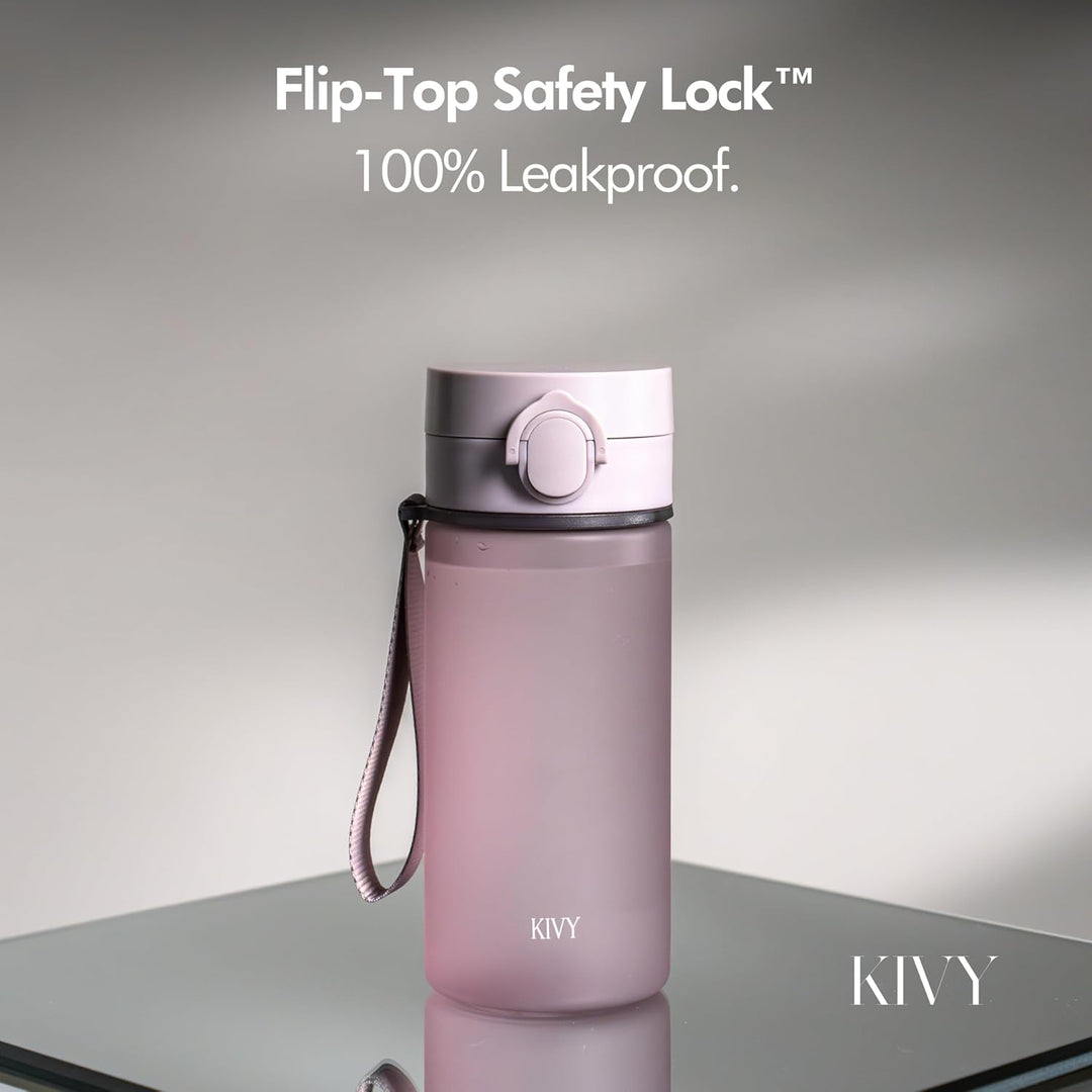 KIVY Trinkflasche 650ml [BPA FREI] Auslaufsicher &amp; Spülmaschinenfest - Wasserflasche für Kinder &amp; Er