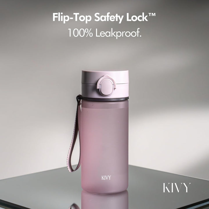 KIVY Trinkflasche 650ml [BPA FREI] Auslaufsicher &amp; Spülmaschinenfest - Wasserflasche für Kinder &amp; Er