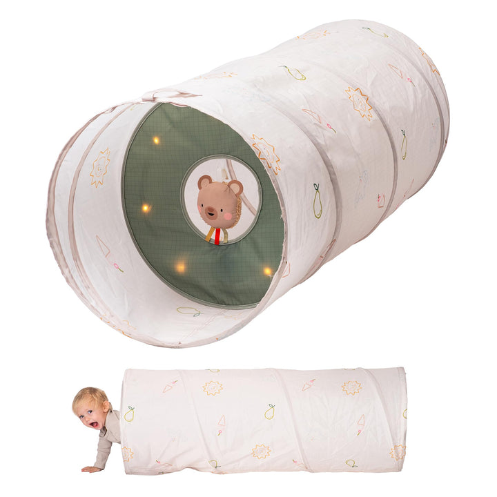 Taf Toys 13635 - Tunnel für Babys – 45 cm x 120 cm, mit Tragetasche – Ab 6 Monaten, fördert Bewegung