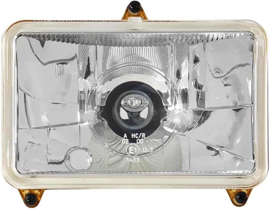 HELLA - Halogen-Hauptscheinwerfer - 12/24V - Einbau - glasklare Streuscheibe - Stecker: Flachsteckhü