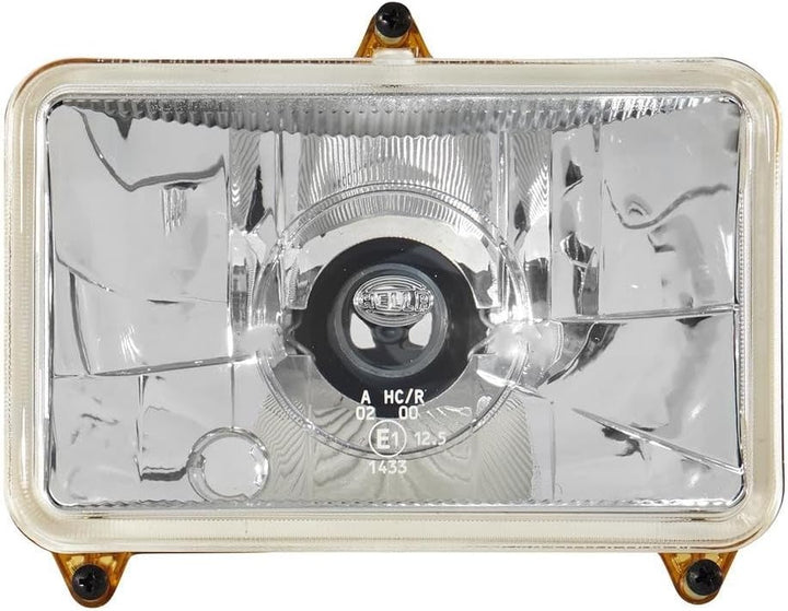 HELLA - Halogen-Hauptscheinwerfer - 12/24V - Einbau - glasklare Streuscheibe - Stecker: Flachsteckhü