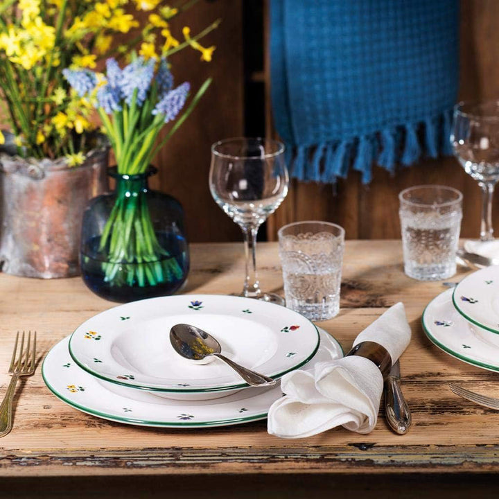 GMUNDNER KERAMIK Dinner for two Gourmet Geschirrset Streublume Geschirr, handgemacht in Österreich