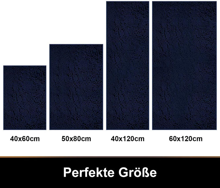 Homaxy rutschfeste Badematte Mikrofaser Chenille Badezimmer Badteppich Saugfähige Hochflor Badvorleg