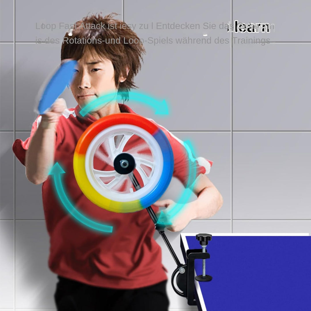 -Trainingsgerät – Tischtennis Hilfe Für Einhand Koordination | Bewegungsübung Mit Spin-Rad | -Loop S