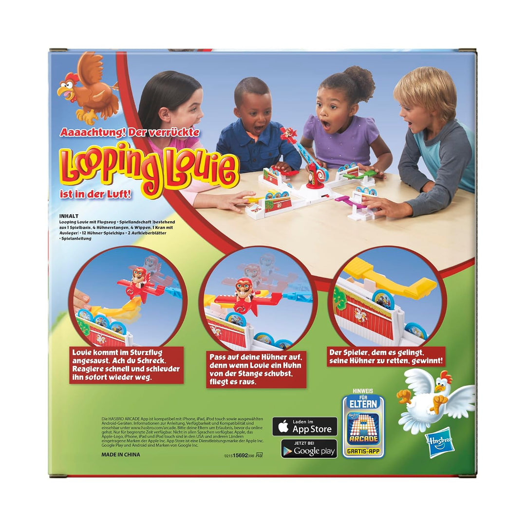 Hasbro Gaming Looping Louie, lustiges Gesellschaftsspiel für 2 bis 4 Spieler ab 4 Jahren und für die