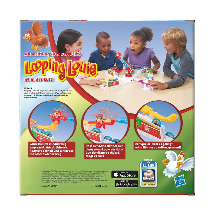 Hasbro Gaming Looping Louie, lustiges Gesellschaftsspiel für 2 bis 4 Spieler ab 4 Jahren und für die