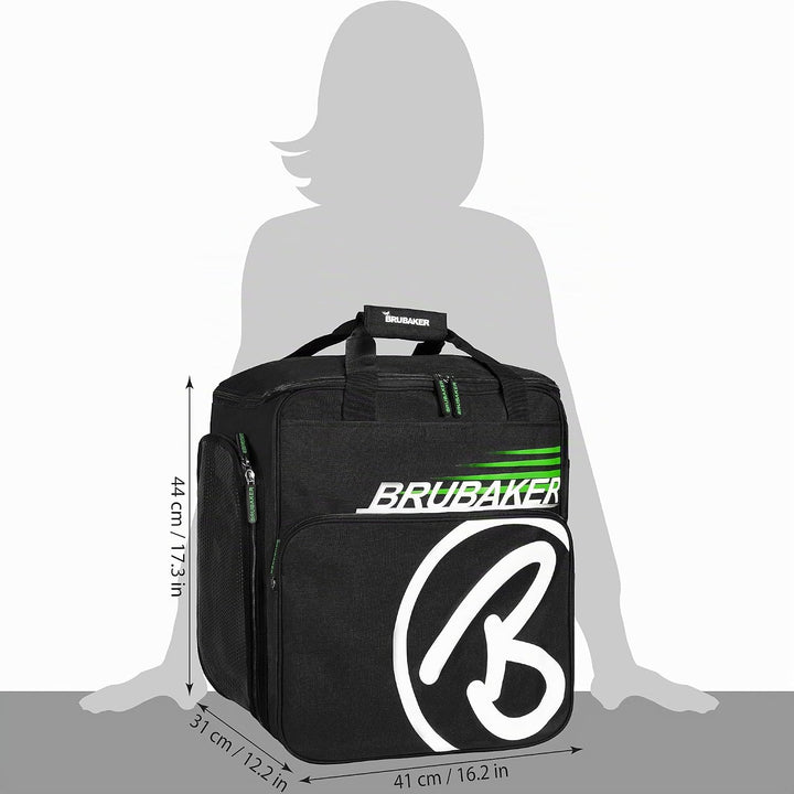 BRUBAKER Skischuhtasche Super Champion - Komfort Skischuhrucksack - Helmtasche Stiefeltasche mit Ruc