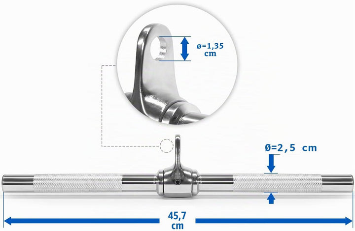 Yes4All LAT-Pull-Down-Kabelaufsatz, Trizeps-Pressstange, V-förmige Stange mit Diamant-Rändelgriff, B