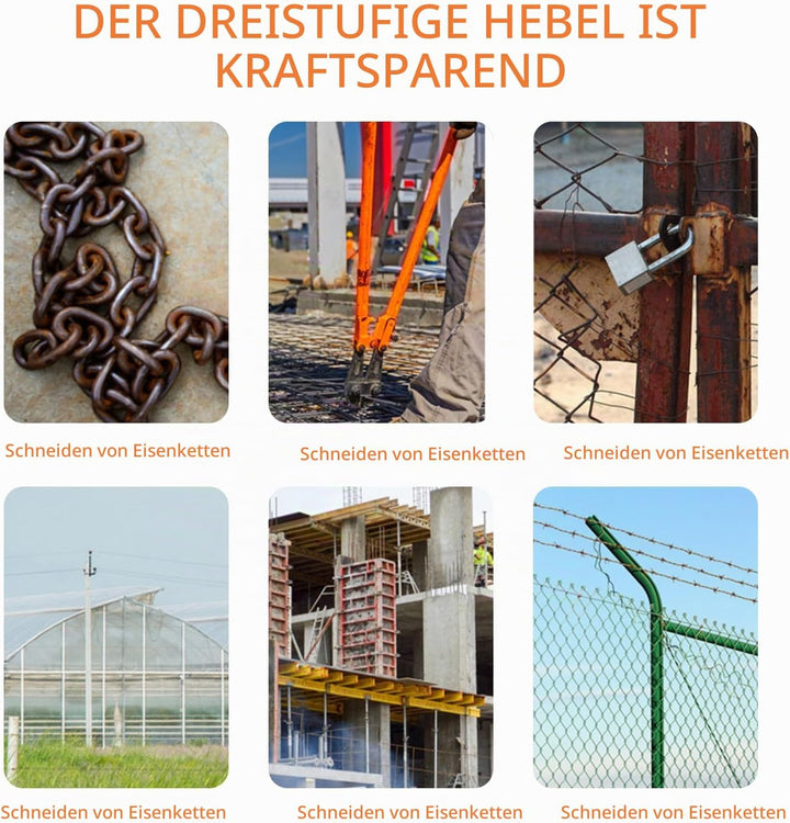 Meccion 14" Bolzenschneider zum Schneiden von Zaun, Stahldraht, Kette, Metallstangen, Schrauben, Sch