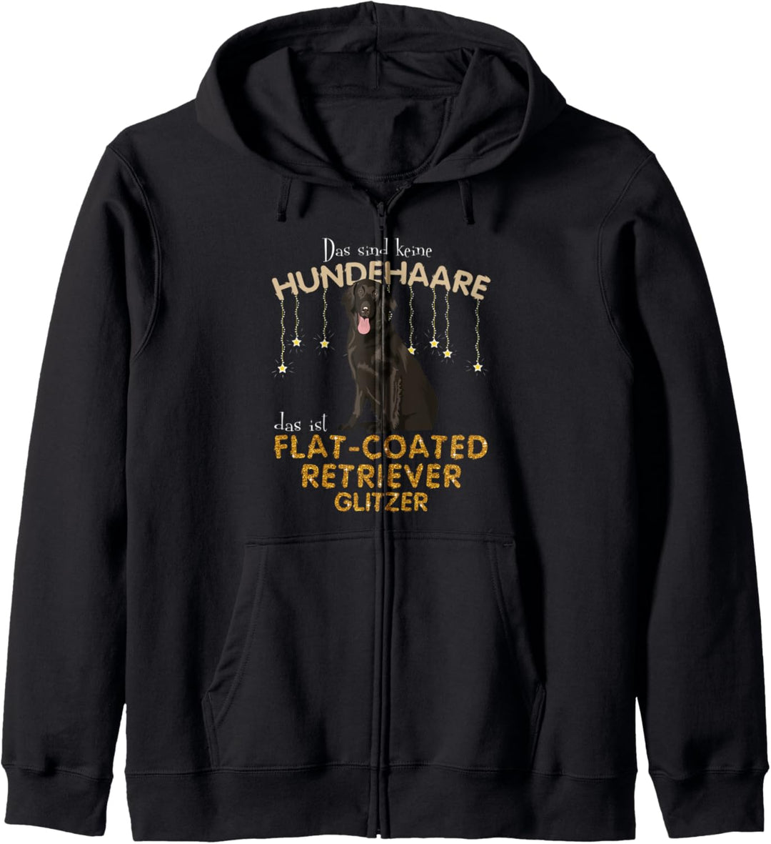 Das sind keine Hundehaare das ist Flat-coated Retr Kapuzenjacke