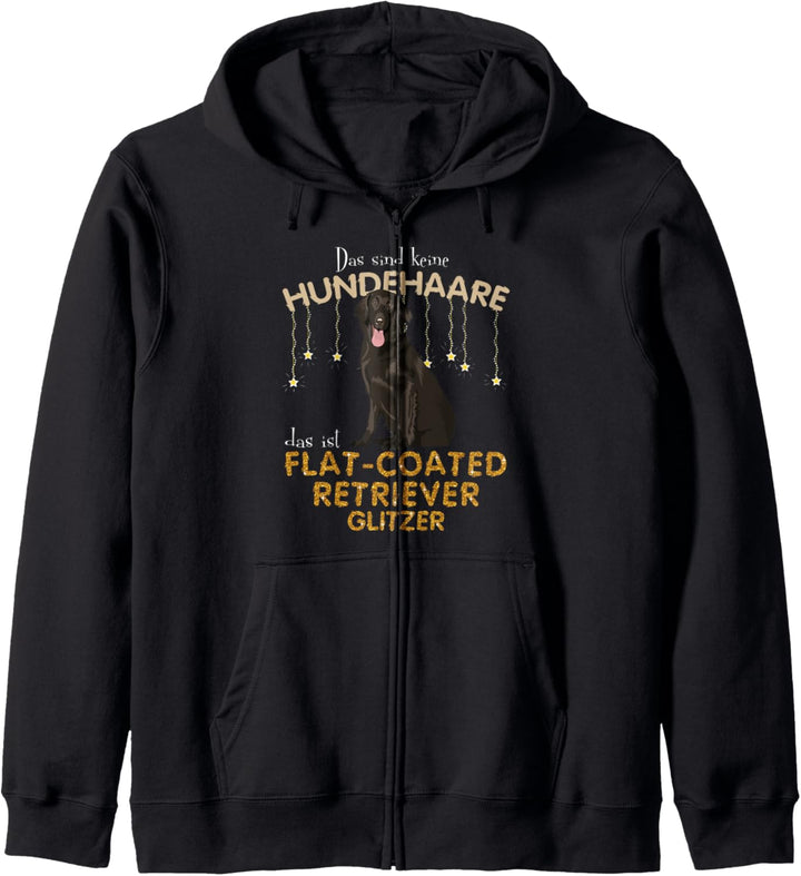 Das sind keine Hundehaare das ist Flat-coated Retr Kapuzenjacke