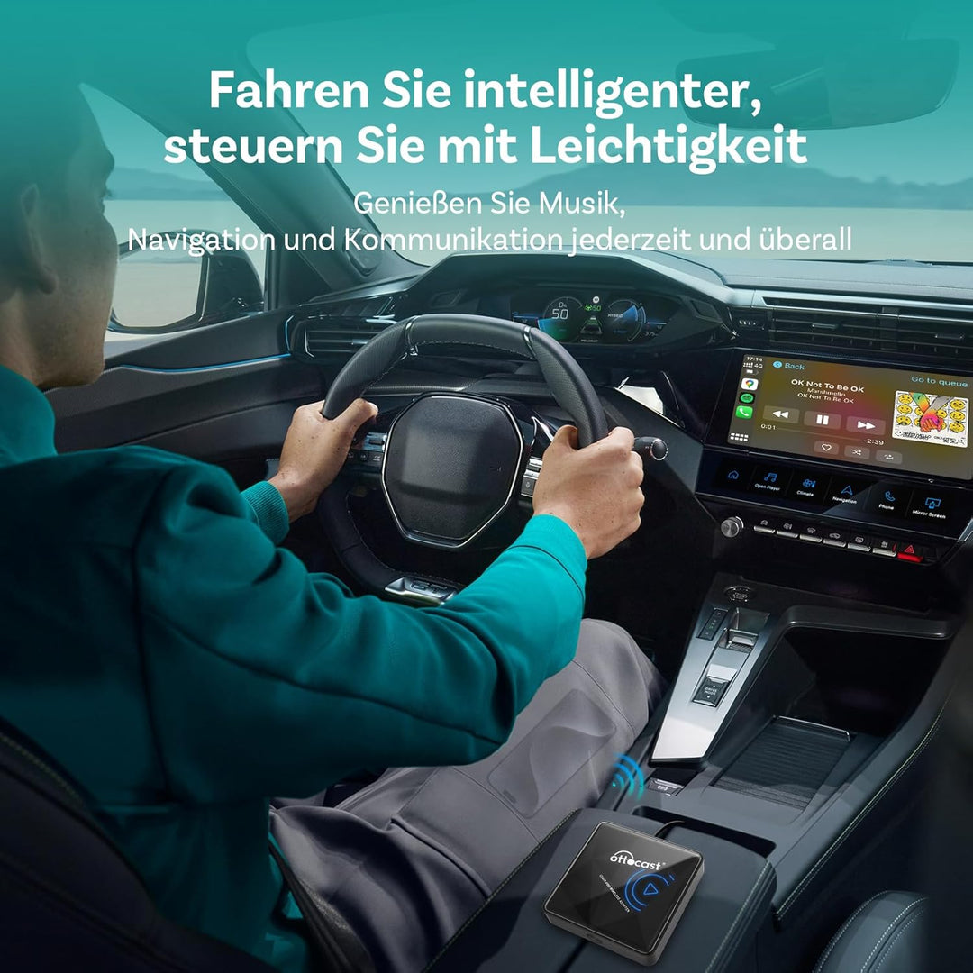 OTTOCAST U2Air Pro Wireless CarPlay Adapter, Nahtlose Bluetooth- und Wi-Fi-Verbindung, Kompatibel mi