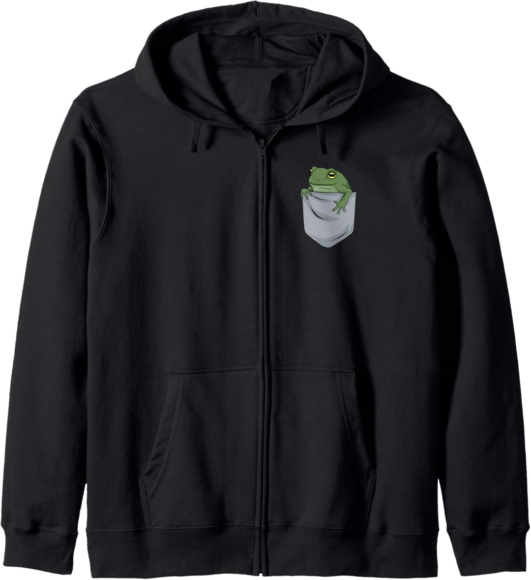 Frosch in Brusttasche Kapuzenjacke