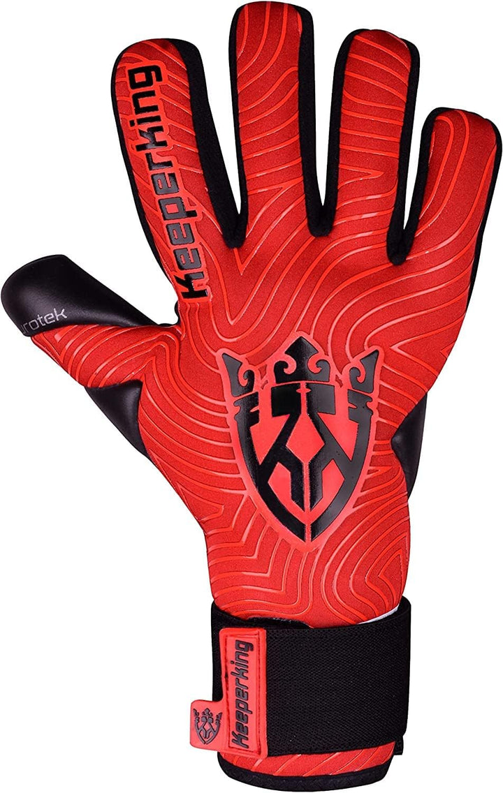 Keeperking Torwarthandschuhe für Erwachsene Fussballhandschuhe Herren Innennaht Profi Premier Grip 4