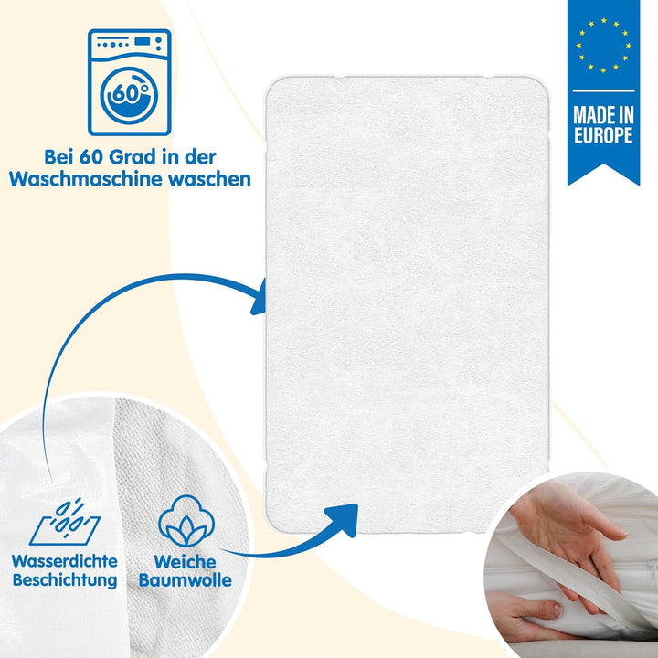 Matratzenschoner wasserdichte Matratzenauflage 80x160 cm – Kinder Bettunterlage Matratzenschutz und