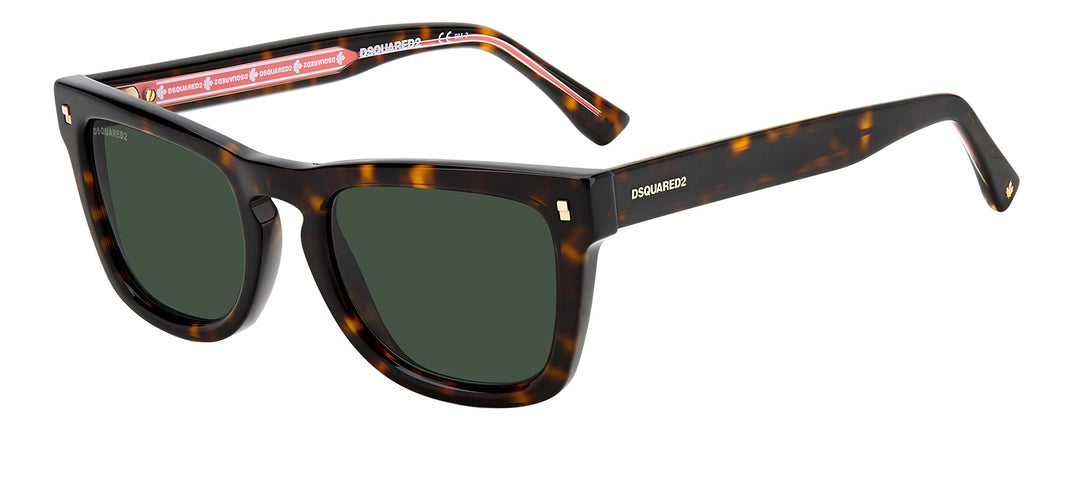 DSQUARED2 Unisex Sunglasses 50 086/Qt Havana, 50 086/Qt Havana