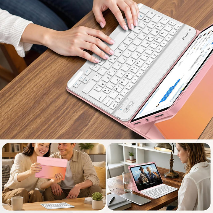 FINTIE Hülle mit Tastatur für iPad Air 11 Zoll M4/M3/M2 (2026/2025/2024), iPad Air 5./4. Gen 10,9 Zo