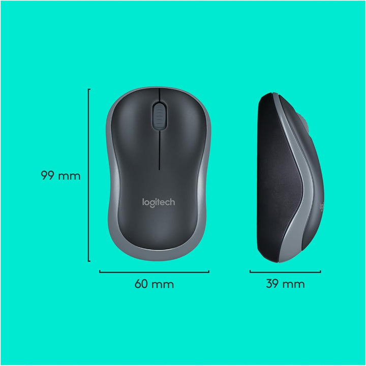 Logitech MK270 Kabelloses Set mit Tastatur und Maus für Windows, US QWERTY-Layout - Schwarz