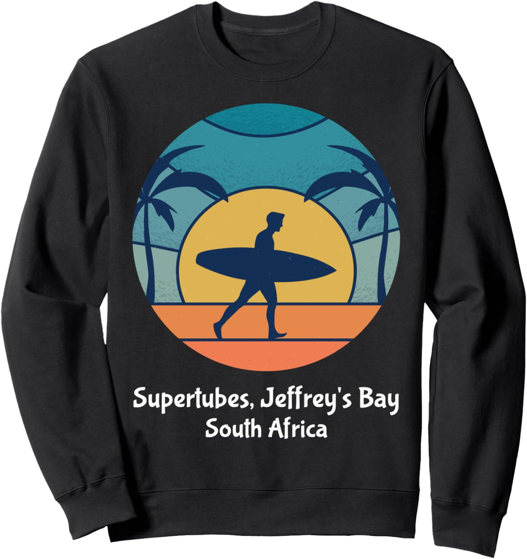 Supertubes Jeffrey's Bay Südafrika Surfen Vintage Sunset Sweatshirt
