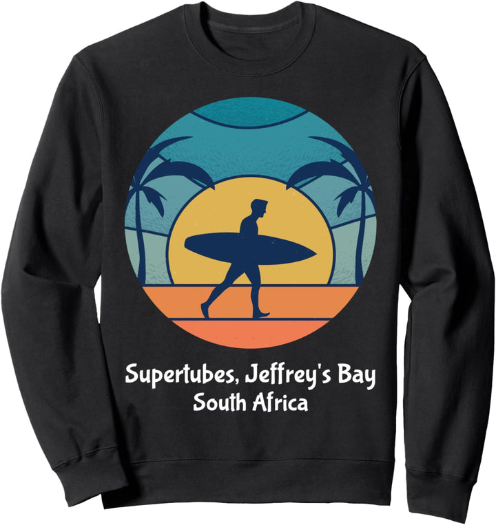 Supertubes Jeffrey's Bay Südafrika Surfen Vintage Sunset Sweatshirt