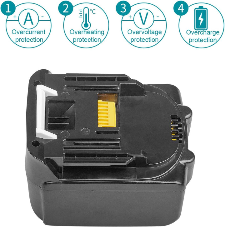 LabTEC BL1430 Lithium Akku 14.4V 6000mAh Ersatz für Makita BL1440 BL1440B BL1450 BL1415 194066-1 194