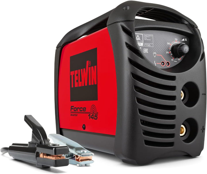 Telwin 815856 Force 145 Inverterschweissgerät für das Elektrodenschweissen Komplett mit Schweisszube