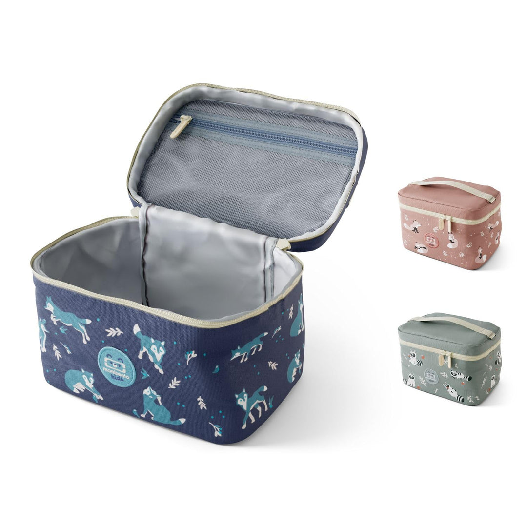 monbento - Kühltasche für Kinder Frosty blau Wolf - Lunch Tasche zum Transportieren Lunchbox, Trinkf