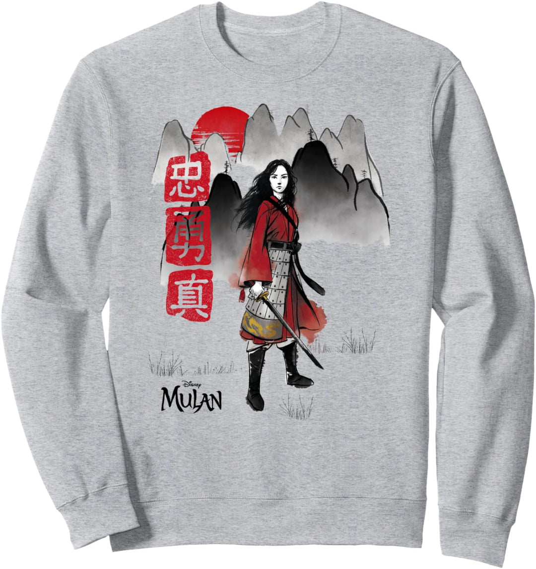 Disney Mulan Live Action Watercolor Mountain Portrait Sweatshirt