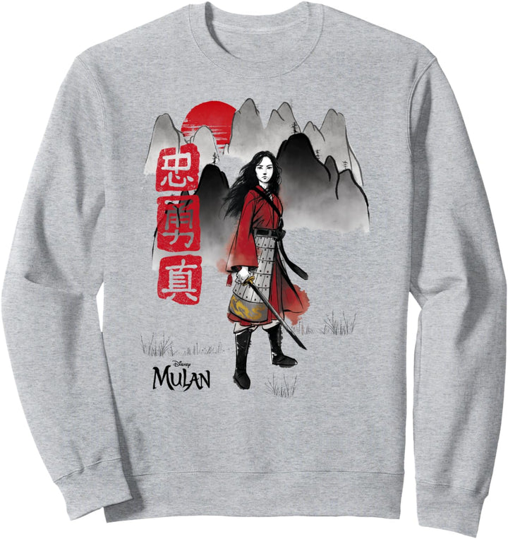 Disney Mulan Live Action Watercolor Mountain Portrait Sweatshirt