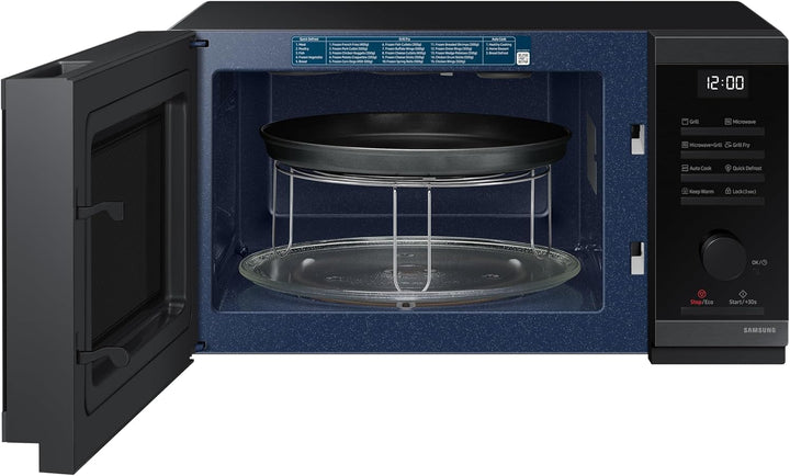 Samsung MG23DG4524CGE1 Mikrowellenherd, 23 l, 800 W, Schwarz, Touchscreen + Zifferblatt, ECO-Modus