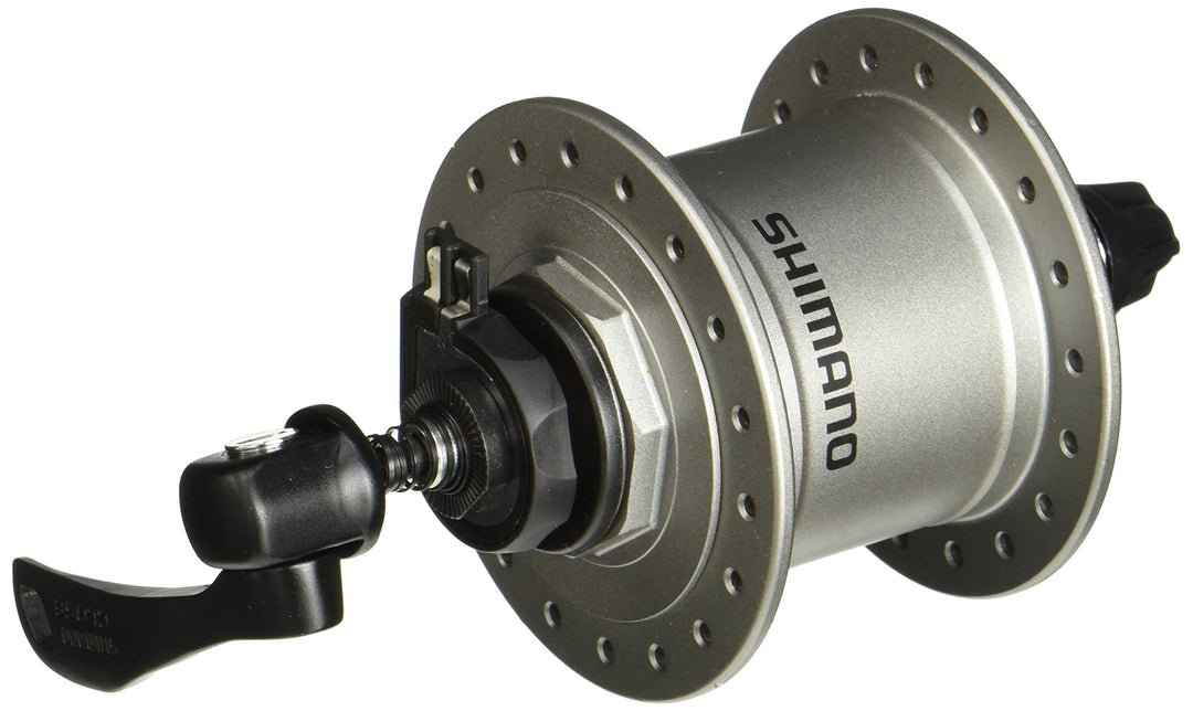 SHIMANO DHT4000 Vorderrad Nabendynamo (100mm | 36 Loch | mit SNSP | Silber), silber