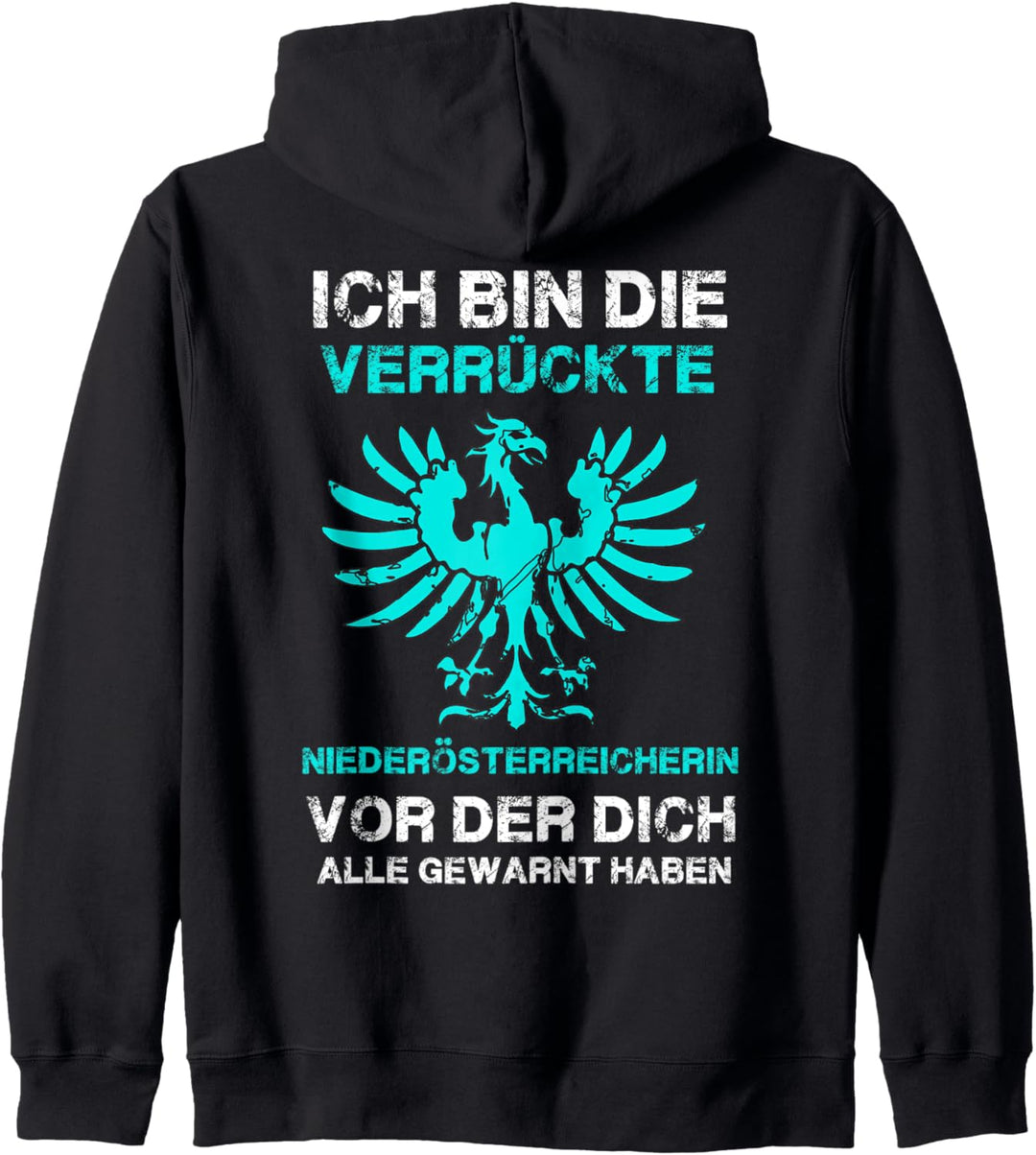 Niederösterreich T-Shirt mit Wappen & Adler Damen Kinder Kapuzenjacke