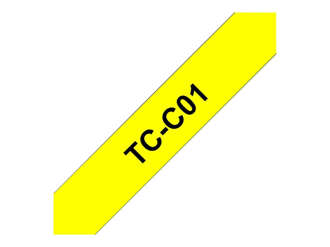 Brother TCC01 Schriftbandkassetten 12mm signal gelb/schwarz
