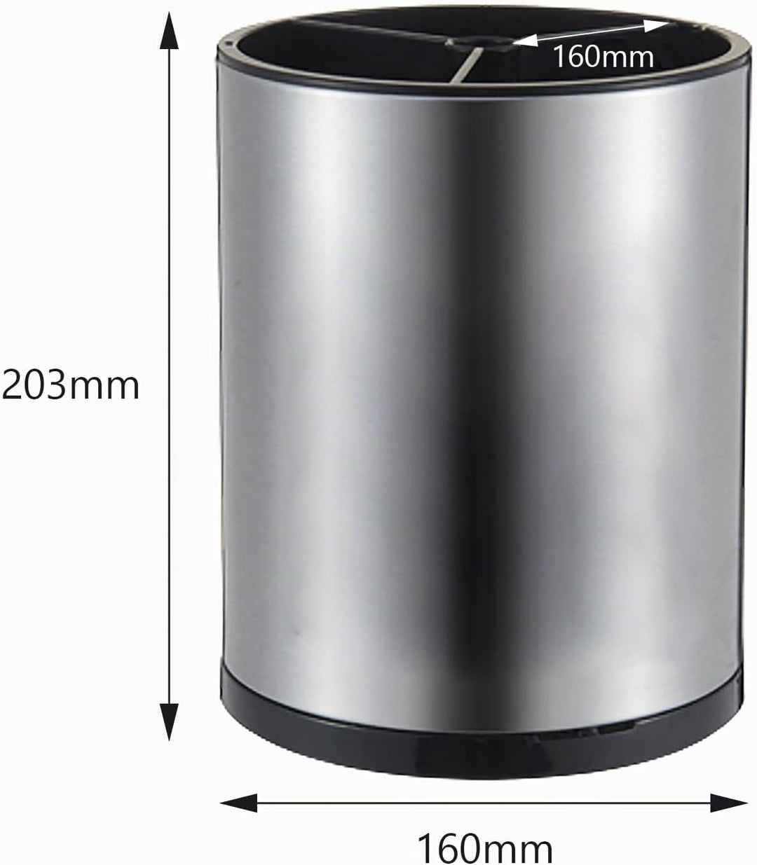 Syfunlv Küchen Utensil Behälter,360° Drehbar Küchenutensilienhalter aus Edelstahl 8.2 x6.7 in Küchen