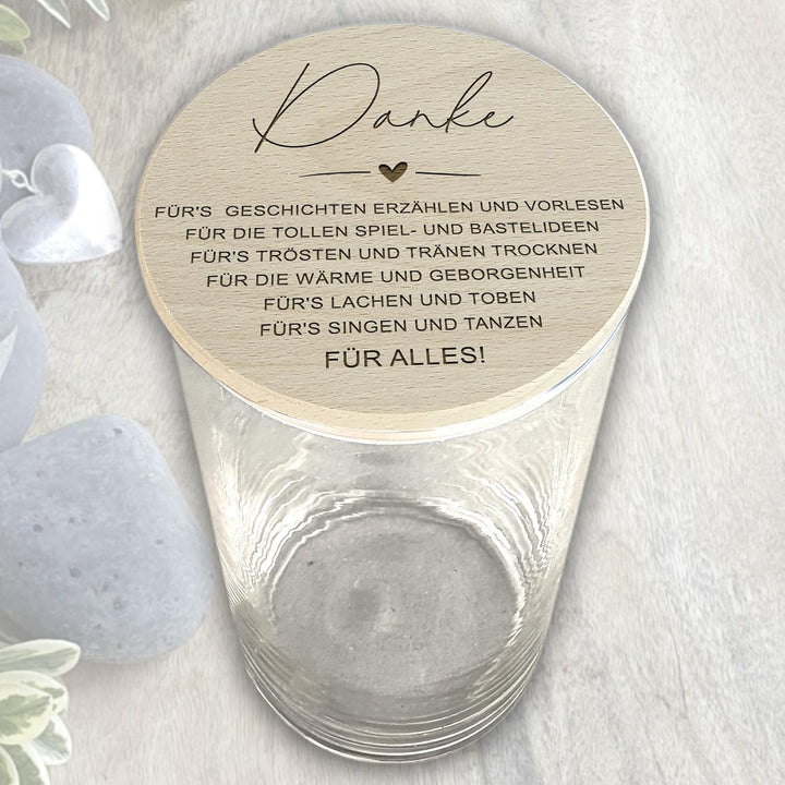 Abschiedsgeschenk Erzieherin Geschenk Bonbonglas Vorratsgläser mit Deckel Keksdose Dankeschön Gesche