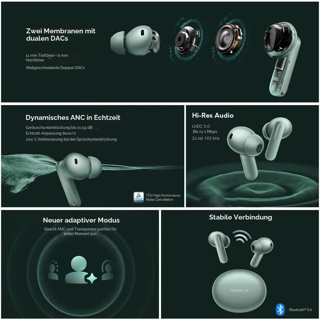 OnePlus Buds 4 Auriculares Bluetooth Verde (Zen Green)