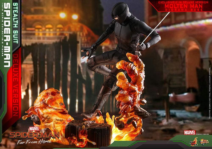 Hot Toys Far from Home Movie Masterpiece Spider-Man Stealth Suit Deluxe Mehrfarbig, 1:6, HT904858