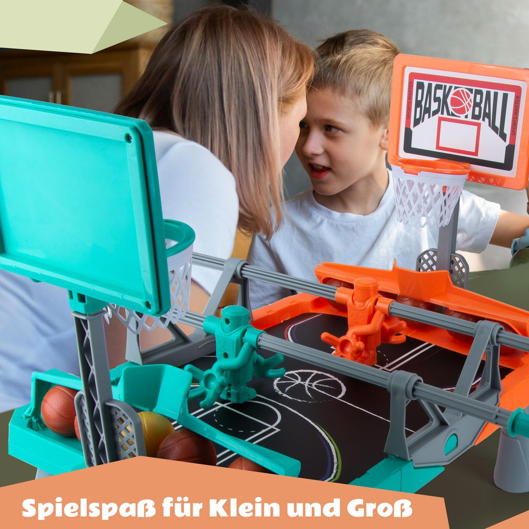 GOODS+GADGETS All Kids United® Shoot Basketball Tischspiel Kicker-Wurfspiel; Greifen & Körbe Werfen