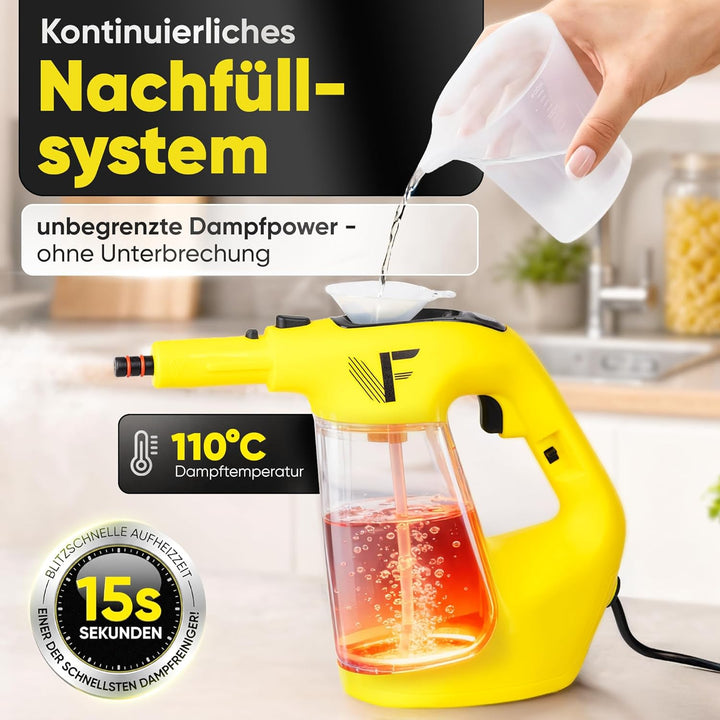 Neighbour's Friend® Dampfreiniger 2 in 1 mit Dampf Mop Funktion – Leistungsstarker Handdampfreiniger