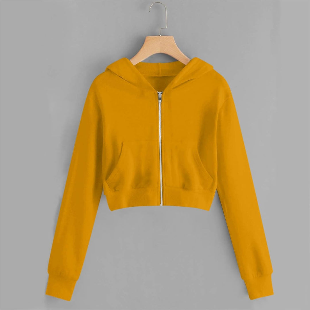 EMATOP Kurz Sweatjacke Mädchen Kinder Langarm Kapuzenjacke Einfarbige Baumwolle Sweatshirt Jacke Ful