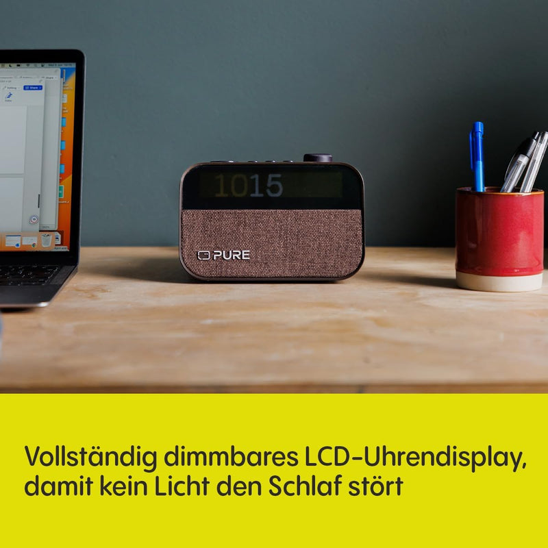 Pure Moment Charge – Radiowecker mit Wireless-Ladepad, DAB+/FM, Bluetooth, natürlichen Klängen, Whit